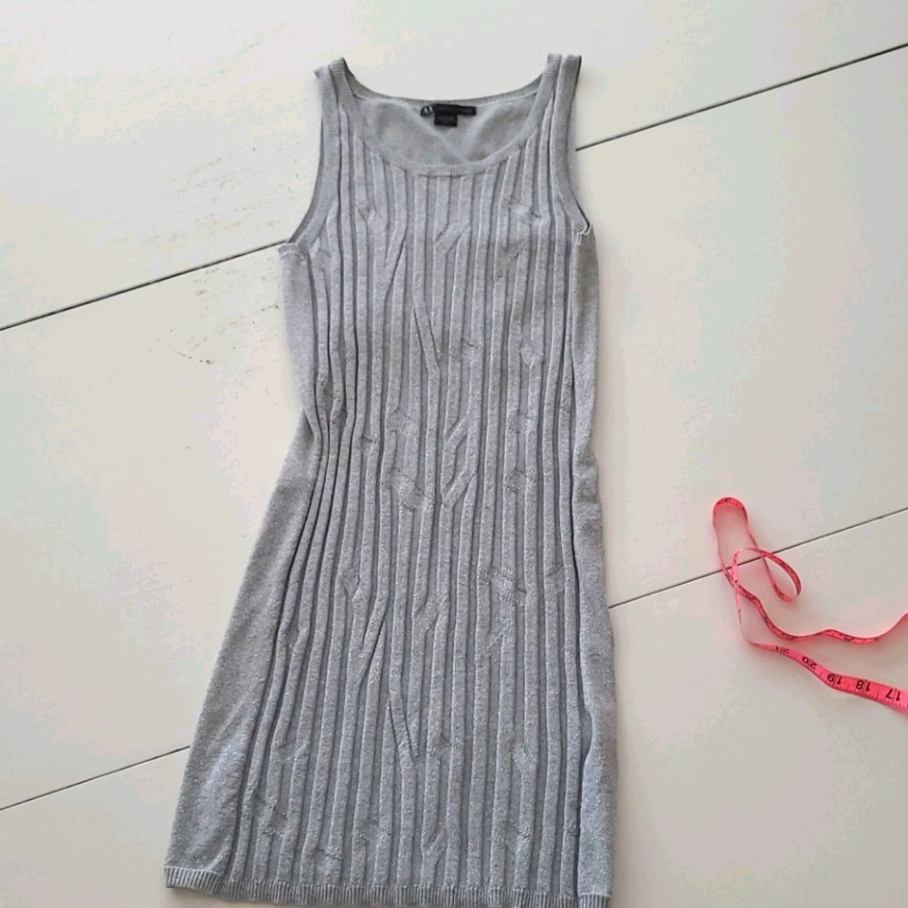Silver sparkle mini dress